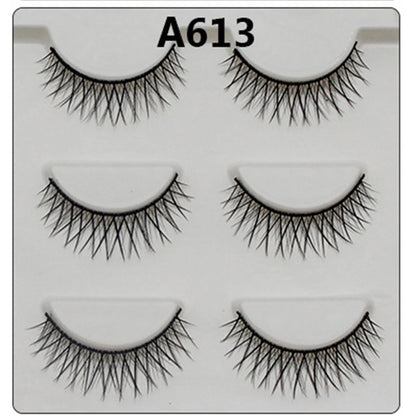 3 Paar modische falsche Wimpern – lang & Natürliches Aussehen
