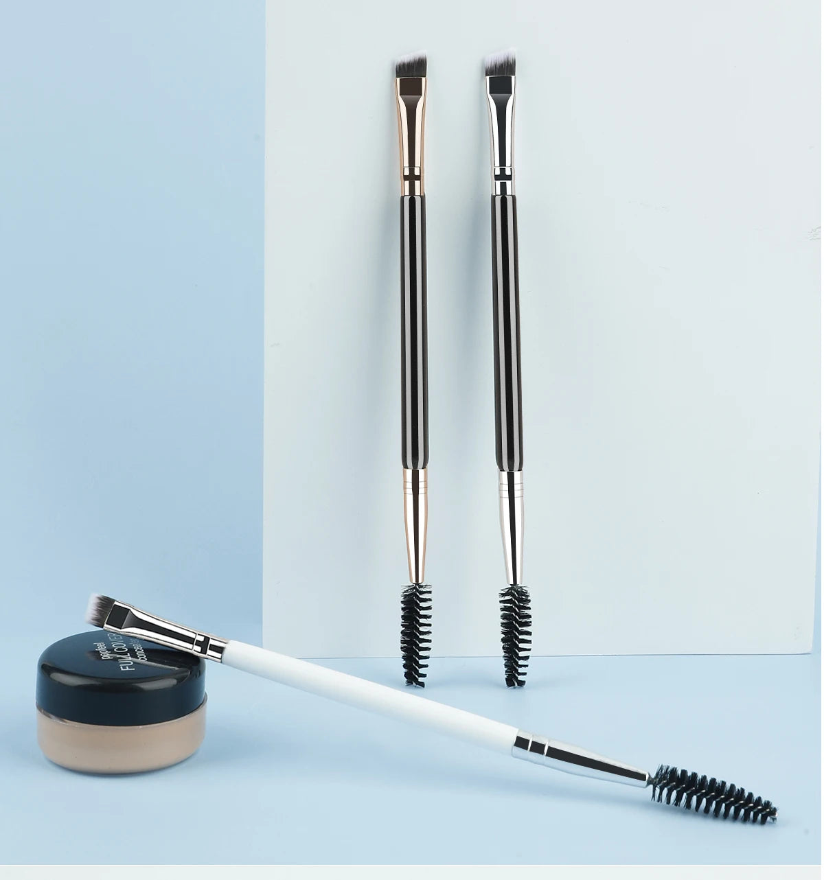 Augenbrauenpinsel mit zwei Enden & Wimpernkamm – 2-in-1-Tool
