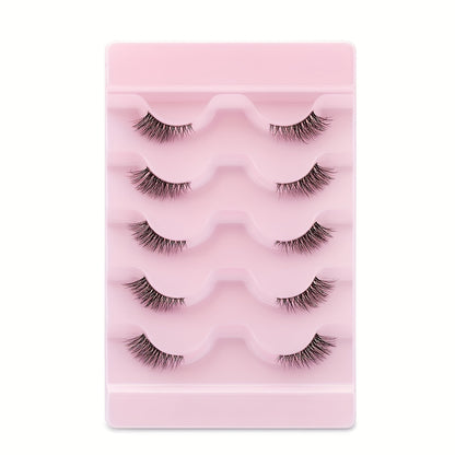 5/7 Paare halbe Augenwimpern - Natural Fluffy Faux Mink