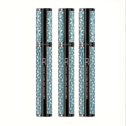 3er-Pack schwarze Mascara – 4D Fiber & Wasserdicht