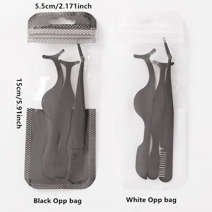 3pcs Wimpern-Pinzetten-Set-Multi-Stil-Applikatoren