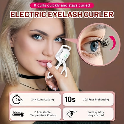 Pinke USB-Wimpernzange mit Heizung – Sanft & Lang anhaltende