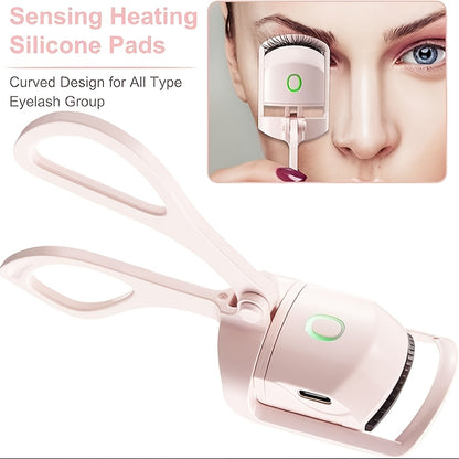 Pinke USB-Wimpernzange mit Heizung – Sanft & Lang anhaltende