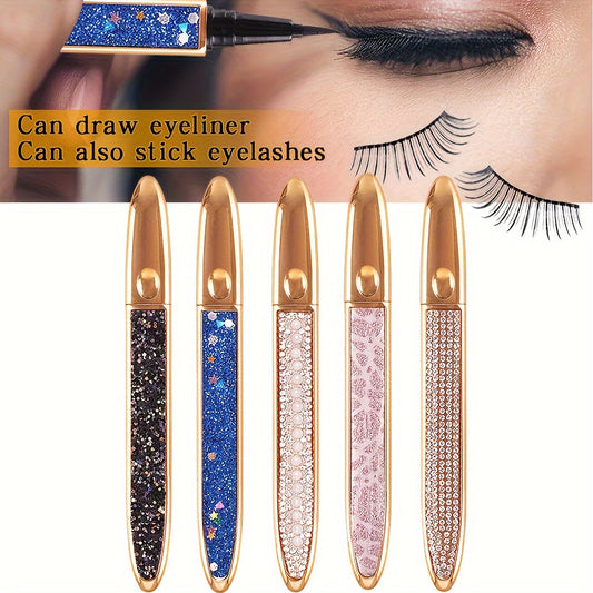 2-in-1 selbstklebender Eyeliner Stift-Luxus goldenes Design